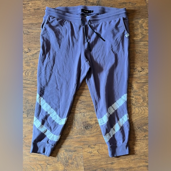 Torrid cropped length sweatpants tie dyed detail purple drawstring pull up sz 3x - Picture 1 of 7